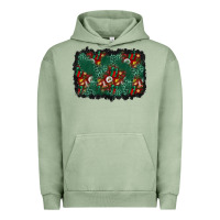 Pigment Oil Green christmas gift box and leopard background Urban Hoodie - BundleAndBundleShop