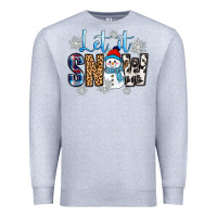 Heather Grey let it snow Premium Sweatshirt - Zillion Design Studio