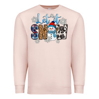 Pale Pink let it snow Premium Sweatshirt - Zillion Design Studio