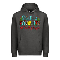 Charcoal Heather santa s favorite softball player Premium Hoodie - JahusDesignShop