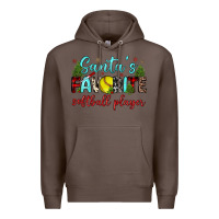 Coffee santa s favorite softball player Premium Hoodie - JahusDesignShop