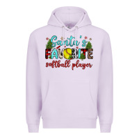 Lilac santa s favorite softball player Premium Hoodie - JahusDesignShop