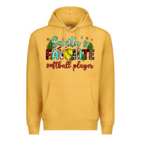 Mustard santa s favorite softball player Premium Hoodie - JahusDesignShop