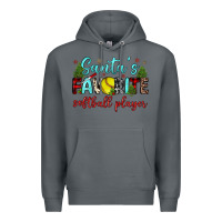 Rock santa s favorite softball player Premium Hoodie - JahusDesignShop