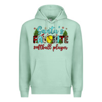 Seafoam santa s favorite softball player Premium Hoodie - JahusDesignShop