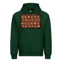 Forest Green christmas gingerbread man and house background Urban Hoodie - BundleAndBundleShop