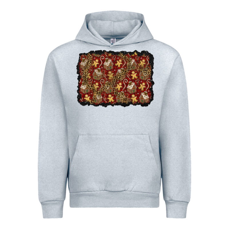 Christmas Gingerbread Man And House Background Urban Hoodie by BundleAndBundleShop | Teevron