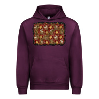 Mauve Wine christmas gingerbread man and house background Urban Hoodie - BundleAndBundleShop