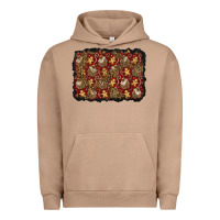Pigment Burro christmas gingerbread man and house background Urban Hoodie - BundleAndBundleShop