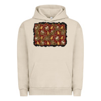 Pigment French Oak christmas gingerbread man and house background Urban Hoodie - BundleAndBundleShop