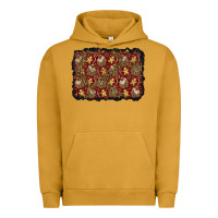 Pigment Peanut Butter christmas gingerbread man and house background Urban Hoodie - BundleAndBundleShop