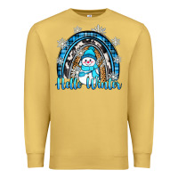 Antique Gold hello winter rainbow Premium Sweatshirt - Zillion Design Studio