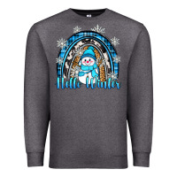 Charcoal Heather hello winter rainbow Premium Sweatshirt - Zillion Design Studio