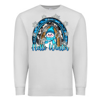 Dove Grey hello winter rainbow Premium Sweatshirt - Zillion Design Studio