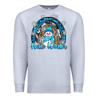 Heather Grey hello winter rainbow Premium Sweatshirt - Zillion Design Studio