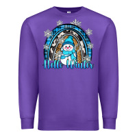 Purple hello winter rainbow Premium Sweatshirt - Zillion Design Studio