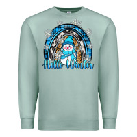 Seafoam hello winter rainbow Premium Sweatshirt - Zillion Design Studio