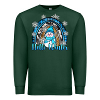 Sports Green hello winter rainbow Premium Sweatshirt - Zillion Design Studio