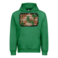 Emerald christmas ornament and diamond plaid  background Urban Hoodie - BundleAndBundleShop