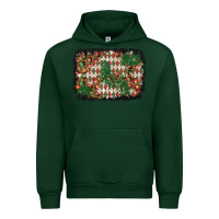 Forest Green christmas ornament and diamond plaid  background Urban Hoodie - BundleAndBundleShop