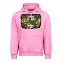 Fuchsia Pink christmas ornament and diamond plaid  background Urban Hoodie - BundleAndBundleShop