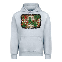 Heather Grey christmas ornament and diamond plaid  background Urban Hoodie - BundleAndBundleShop