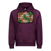 Mauve Wine christmas ornament and diamond plaid  background Urban Hoodie - BundleAndBundleShop