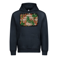 Navy christmas ornament and diamond plaid  background Urban Hoodie - BundleAndBundleShop