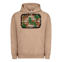 Pigment Burro christmas ornament and diamond plaid  background Urban Hoodie - BundleAndBundleShop