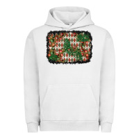 Pigment Lunar Rock christmas ornament and diamond plaid  background Urban Hoodie - BundleAndBundleShop