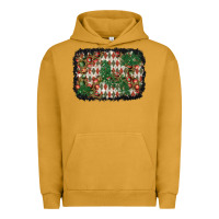 Pigment Peanut Butter christmas ornament and diamond plaid  background Urban Hoodie - BundleAndBundleShop