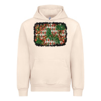 Sandshell christmas ornament and diamond plaid  background Urban Hoodie - BundleAndBundleShop
