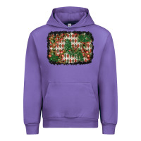 Tulip christmas ornament and diamond plaid  background Urban Hoodie - BundleAndBundleShop