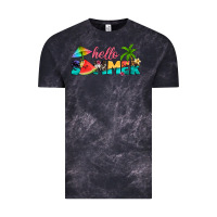 Cloud Black hello summer Vintage Tee - Artiststas