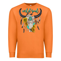 Carrot wild soul boho bull skull Premium Sweatshirt - texasbilliewilder