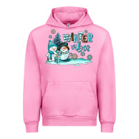 Fuchsia Pink winter vibes Urban Hoodie - AdoDesignShop