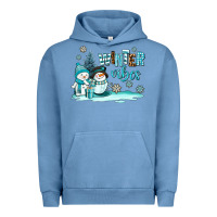 Pigment Pebble Blue winter vibes Urban Hoodie - AdoDesignShop
