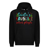 Black santa s favorite soccer player Premium Hoodie - JahusDesignShop