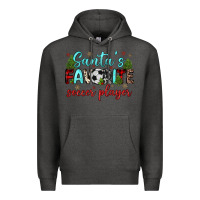 Charcoal Heather santa s favorite soccer player Premium Hoodie - JahusDesignShop