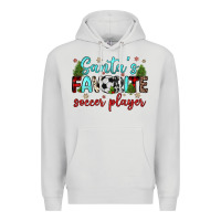 Dove Grey santa s favorite soccer player Premium Hoodie - JahusDesignShop