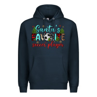 Navy santa s favorite soccer player Premium Hoodie - JahusDesignShop