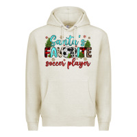 Oatmeal Heather santa s favorite soccer player Premium Hoodie - JahusDesignShop