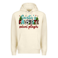 Sandshell santa s favorite soccer player Premium Hoodie - JahusDesignShop