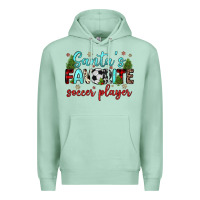Seafoam santa s favorite soccer player Premium Hoodie - JahusDesignShop