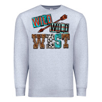 Heather Grey wild wild west Premium Sweatshirt - texasbilliewilder