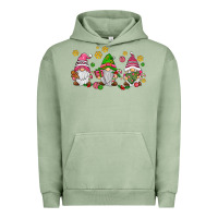 Pigment Oil Green pink christmas gnomies Urban Hoodie - AdoDesignShop