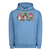 Pigment Pebble Blue pink christmas gnomies Urban Hoodie - AdoDesignShop