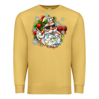 Antique Gold santa with sunglasses christmas Premium Sweatshirt - Zillion Design Studio