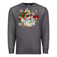 Charcoal Heather santa with sunglasses christmas Premium Sweatshirt - Zillion Design Studio
