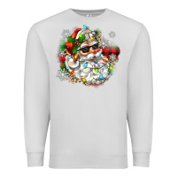 Dove Grey santa with sunglasses christmas Premium Sweatshirt - Zillion Design Studio